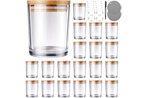 SAEUYVB 20 PCS Candle Jars,Candle Jars with Lids,Candle Making Kit,Bulk CandleJars for Candles