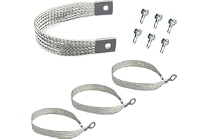 4 Pcs 40140 Engine Braided Ground Strap Starter Chasis Body Frame Grounding Wire Straps Kit 315 Amps