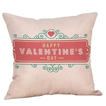 Lngry Pillow Covers Valentine Letter Heart Shaped Pattern Rose