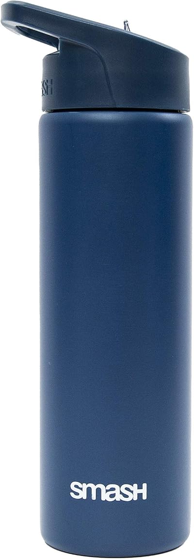 Smash Stainless Steel Drink Bottle Navy 750 ml with Flip Top Lid