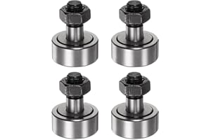 HARFINGTON 4pcs CF12-1 Cam Follower KR32 Needle Roller Bearing M12x1.5mm Male Thread 32mm Roller Diameter Stud Type 14mm Roller Width Miniature Track Roller Bearings