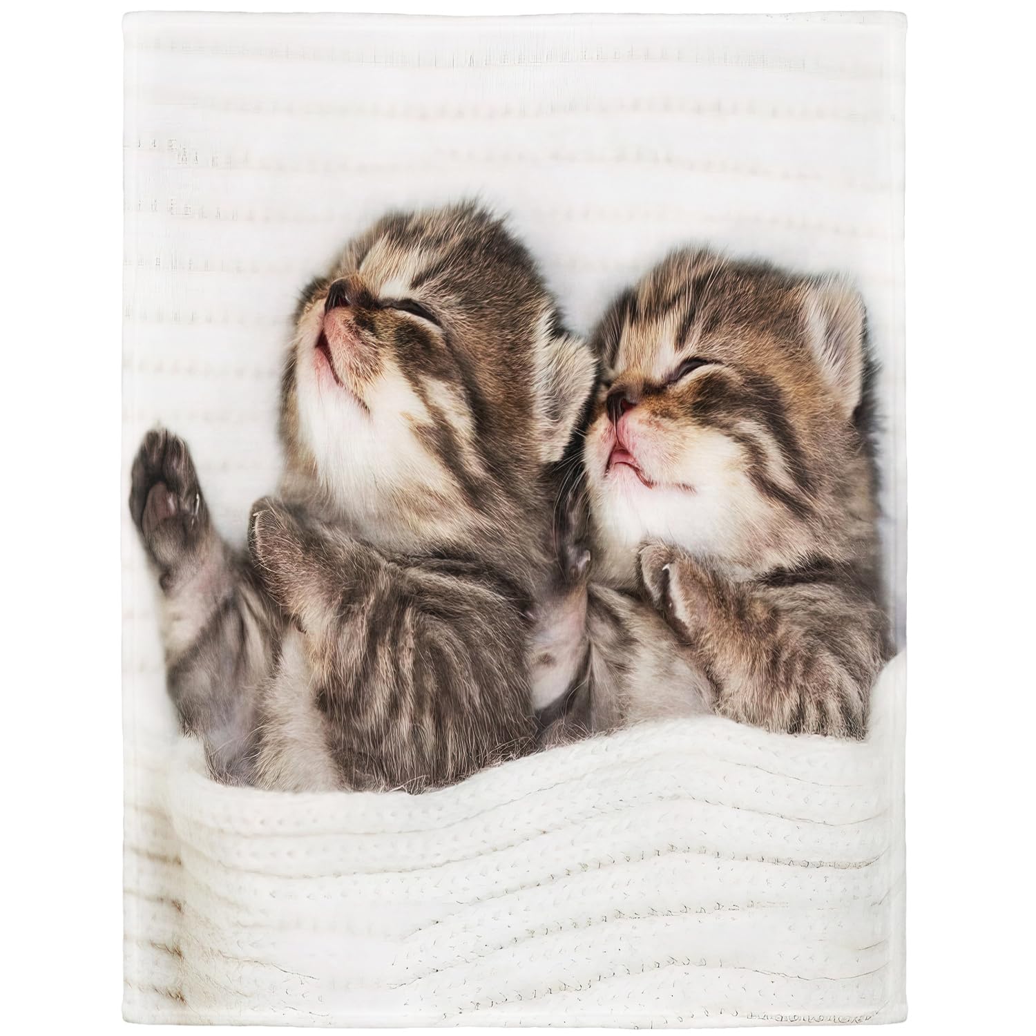YISUMEI Blanket cuddly blankets soft flannel soft fleece blanket bed throw kitten cat sleep