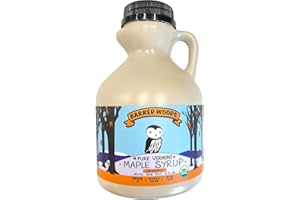 Organic Vermont Maple Syrup - Pure and All Natural - One Pint Jug (16 oz) - Grade A Amber Rich - From Barred Woods Maple