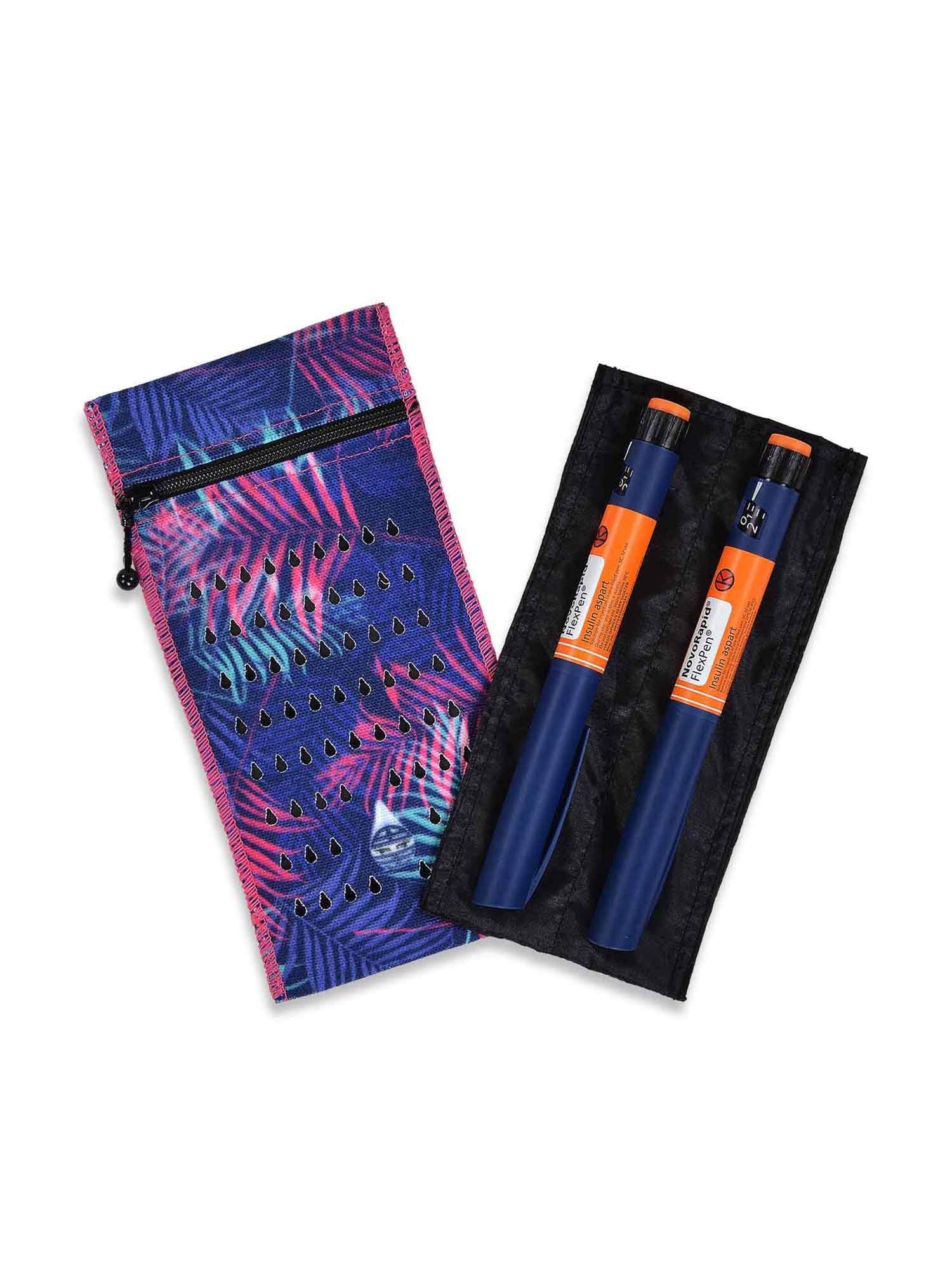 Kaio-Dia Dia-Cool, Insulin Cooler - Evaporative Cooling Case for 2 Pens, Eco-Friendly & Reusable, Palm Breeze, Solid, Polyester, Up to 12°C Cooler for 48 Hours, High Resistance Zip, Hiking Accessory