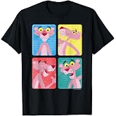 Pink Panther Colorful Portrait Pose Panels T-Shirt Small