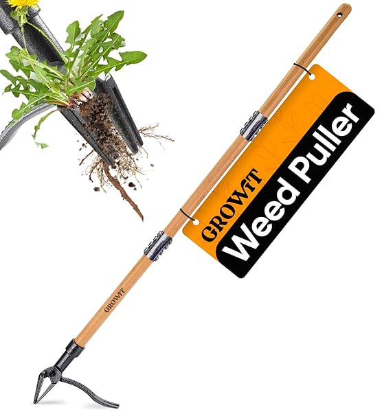CRAFT911 STAND UP WEED PULLER TOOL WITH LONG HANDLE – DANDELION WEEDING TOOL, NO MORE BENDING