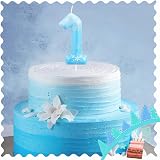 mciskin Snowflake Number 4 Birthday Candle Blue White Frozen Snow Topper view 5