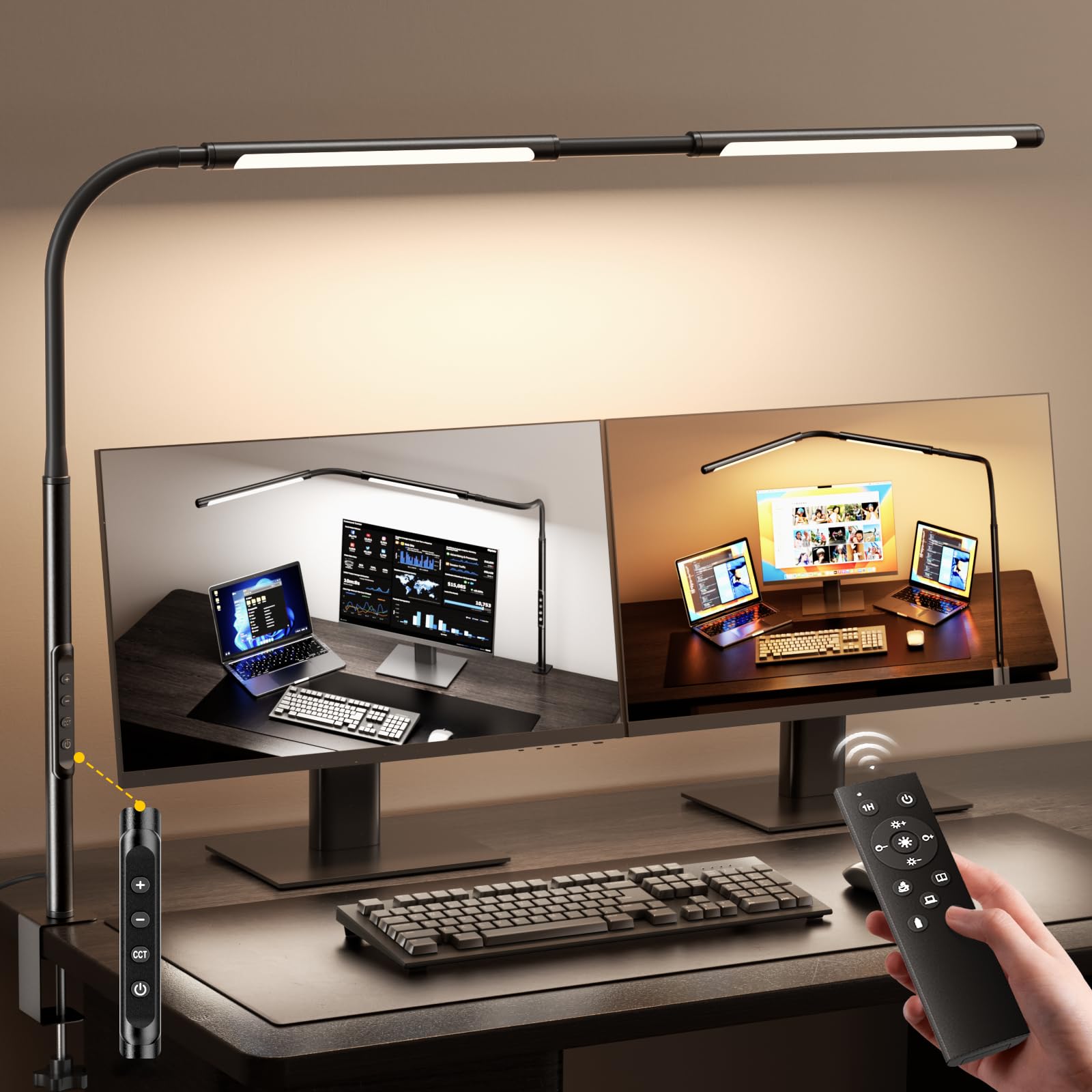 LED Desk Lamp for Home Office, Eye-Caring Desk