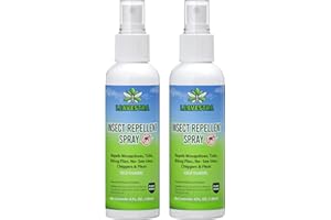 LEAVESTRA Mosquito Repellent Spray for Body, Insect Repellent Spray Natural Bug Repellent for Skin DEET-Free Travel Size 4 Fl Oz (2 Pack)