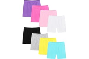 Ruisita Resinta 8 Pack Girls Bike Cartwheel Shorts Toddler Under Dress Dance Short Kids Safety Shorts(2-14 Years Old and up)