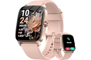 Smart Watches for Men Women with Bluetooth Calling, Heart Rate Sleep Monitor, 1.85 Inch Screen, DIY Dial, 100+ Sports Modes, 