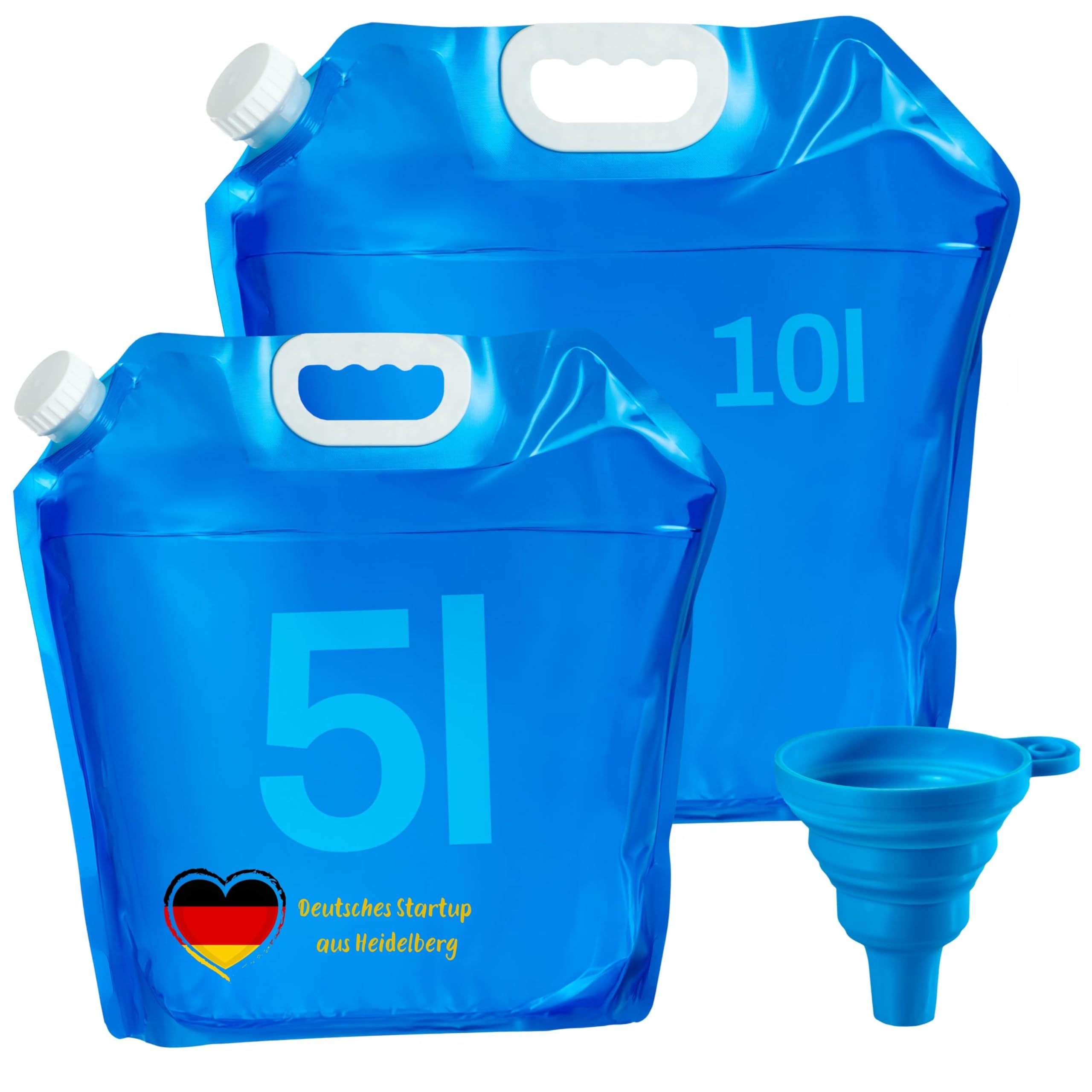 NPEX Foldable Water Canister 5L + 10L - Foldable Water Canister/Drinking Water Canister Foldable for Camping - BPA-Free Water Container Foldable - Water Storage for Outdoor & Supply