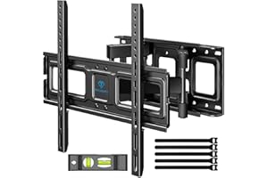 PERLESMITH Full Motion TV Wall Mount for 26-65 inch TVs, TV Mount up to 99lbs Max VESA 400x400mm, Wall Mount TV Bracket with 