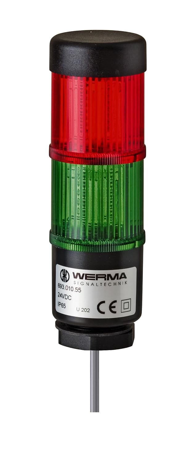 Werma 69301055 Kompakt 36 LED Light Signal Tower with 2m Cable, 24VDC