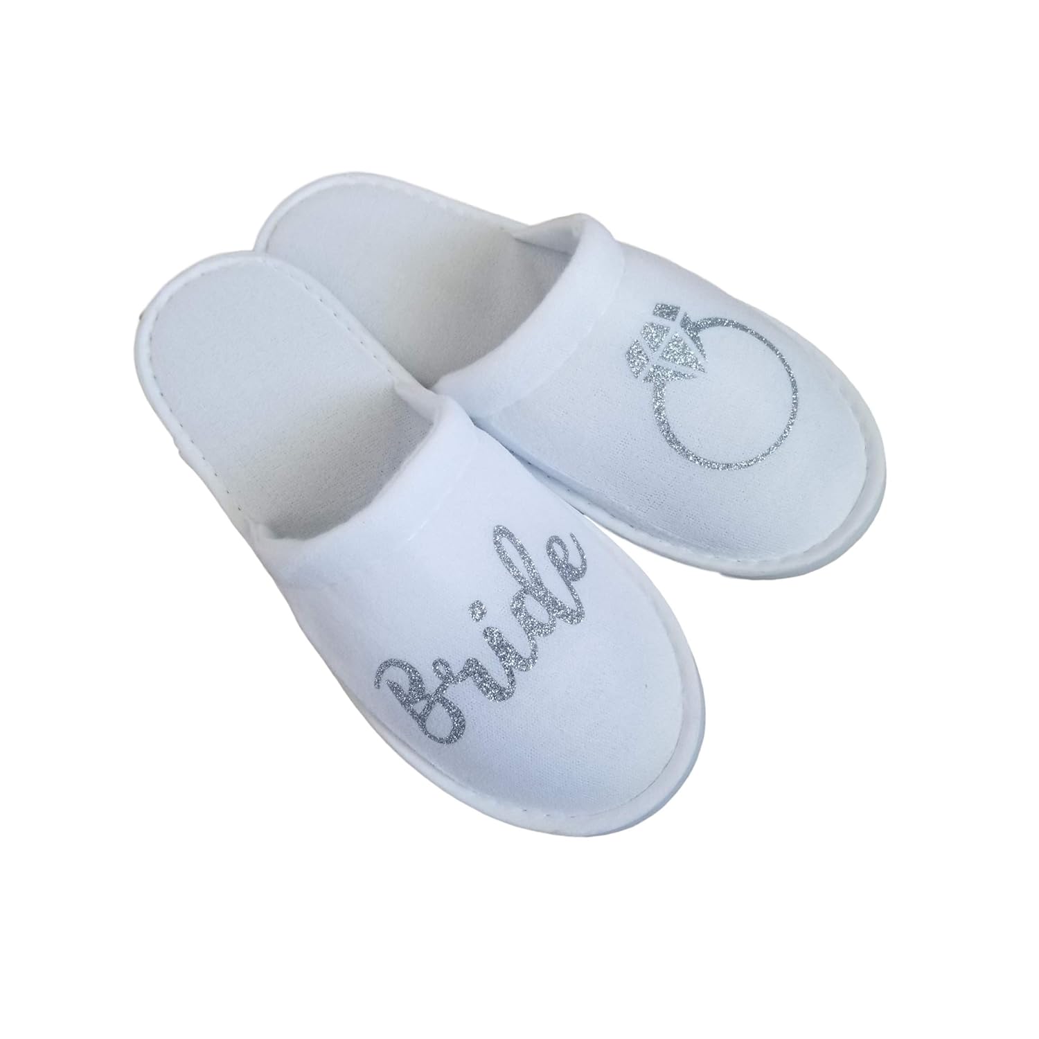 silver glitter slippers