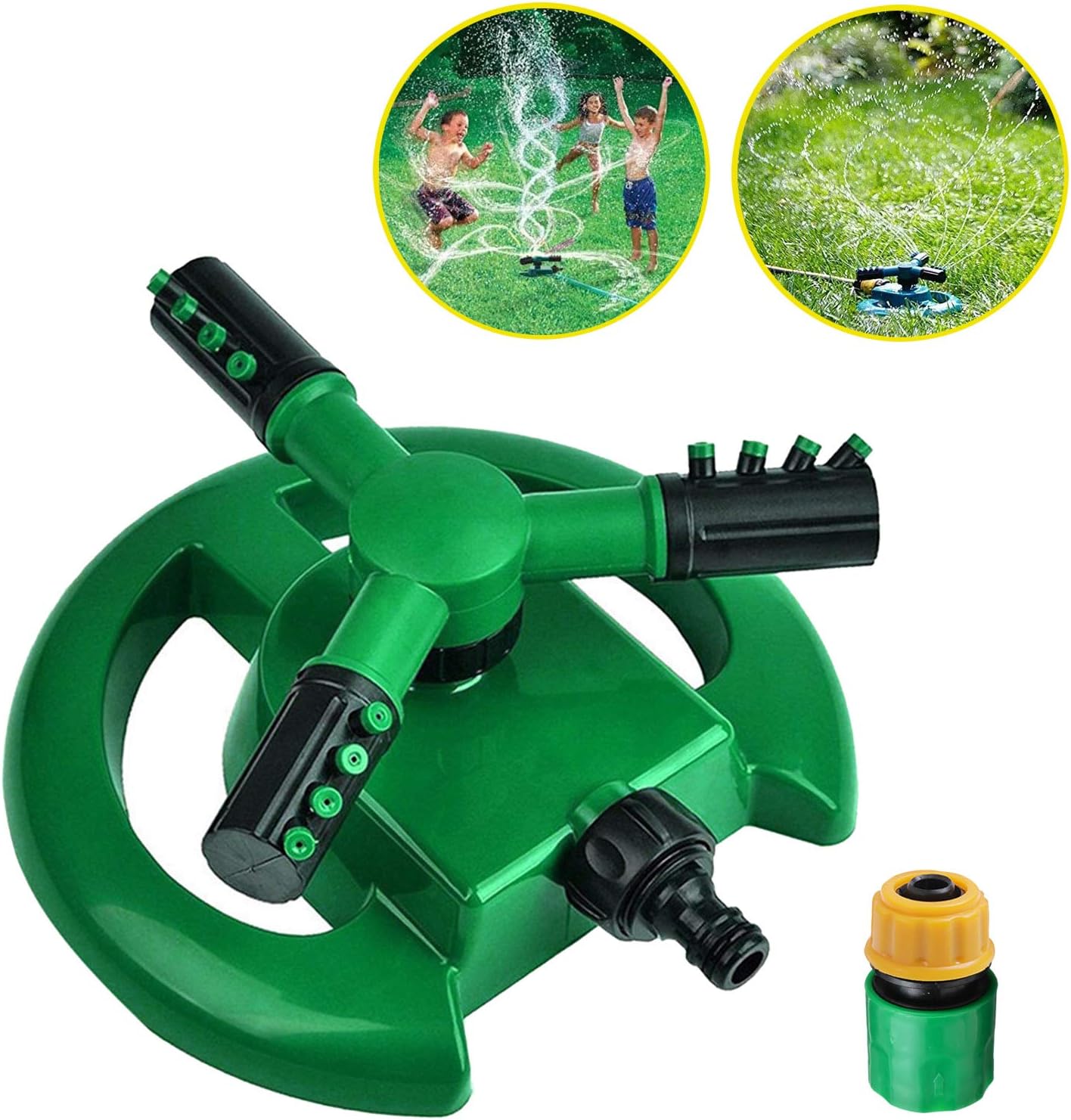 VALWORD Garden Sprinkler, 360 Degree Rotating Lawn Sprinkler Automatic Irrigation System 3600 Square Feet Coverage Oscillating Sprinkler for Garden Lawn Yard, Kids Playtime Outdoor : Garden & Outdoor