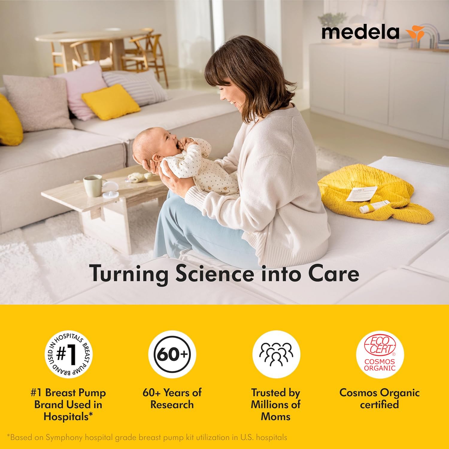 Medela Organic Nipple Cream & Pumping Lubricant, Soothes & Nourishes for Breastfeeding, Made with Natural Ingredients, Provides Fast Relief for Sore Nipples, Postpartum Essential, 1.34 fl oz