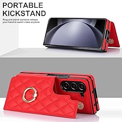 XIMAND for Samsung Galaxy Z Fold 5 Wallet Case with