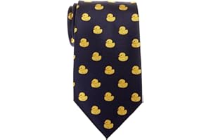 Retreez Classic Rubber Duck Woven Microfiber Men's Tie Necktie