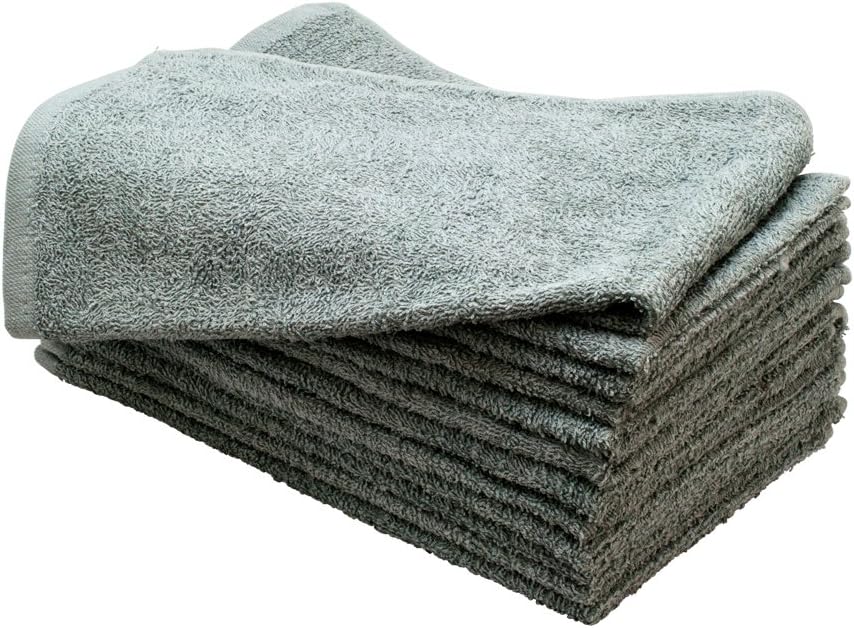 Altima Bath Towels 16 by 27 inch 12 Pack Dove Grey