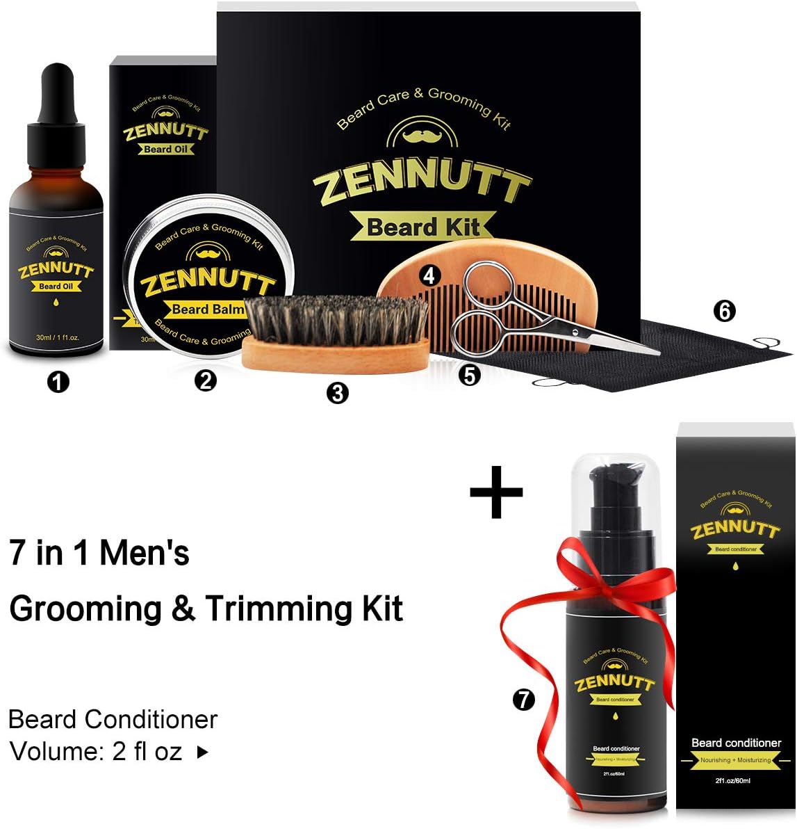 Beard Kit,Beard Growth Care Grooming Kit w/Beard Foam/Shampoo,Beard