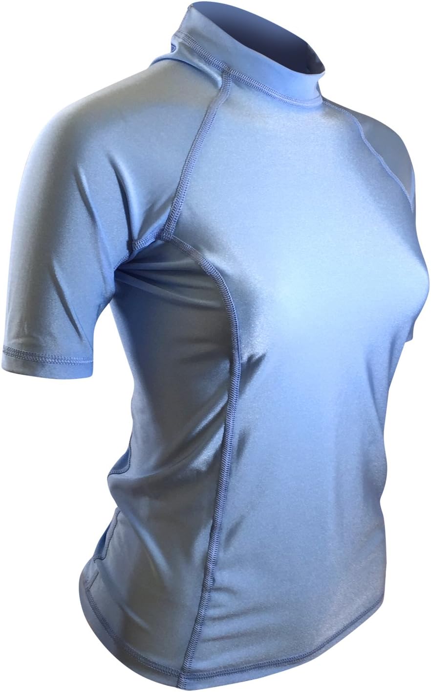 Swim Shirts for Women UV 50+ Sun Protection Rash Guard Swimwear Top Short Sleeve