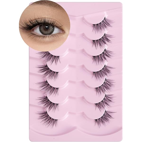 Gjinxi Half Lashes Wimpern – Natürlicher Look, 15 Mm, 10 Paare, Faux Mink, Katzenaugen Stil