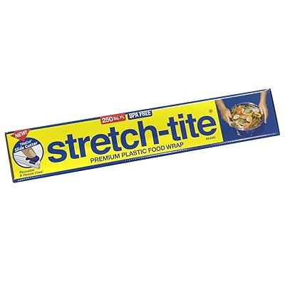 Stretch-Tite Premium Food Wrap with Titecut Slide Cutter, 250 Sq.ft