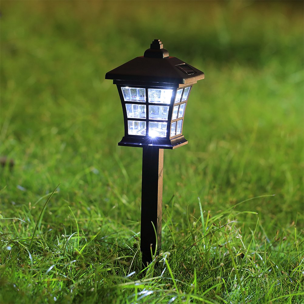 Twinkle Star 6 Pack Solar Pathway Lights Outdoor Solar Garden Lights