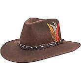 Outback Trading Unisex Troubadour Durable UPF 50 Sun Protection Outdoor Classic Western Cowboy Wool Felt Hat w/Sateen Lining