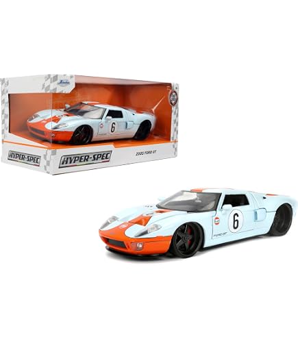 Amazon.com: Motormax Ford GT Concept #6 with Gulf Livery Light