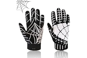GIAMZONP Youth Football Gloves, Kid Football Glove with Sticky Grip, Best Gift for Boys Girls