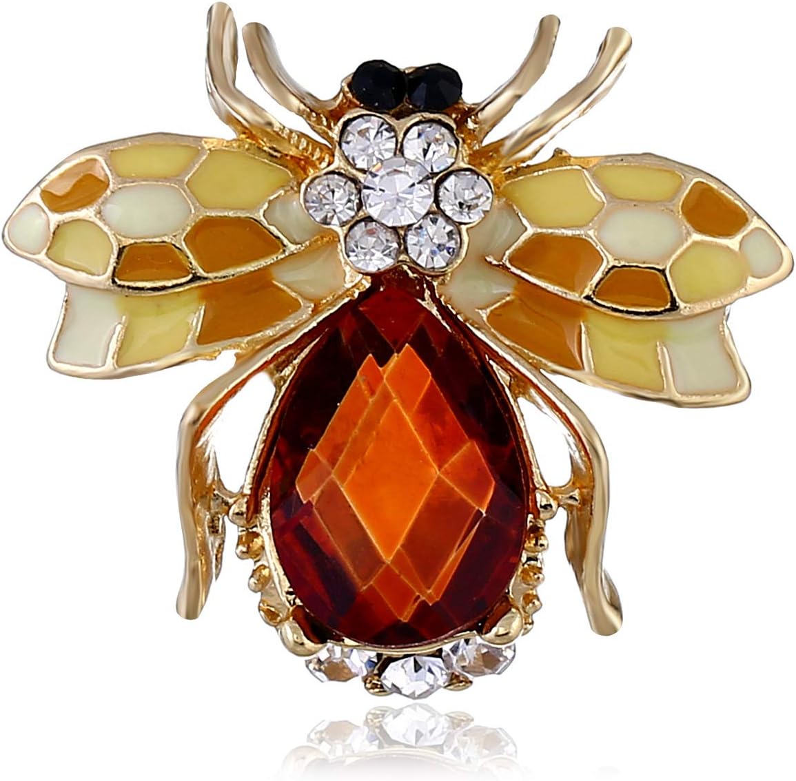 Wcysin Fashionable Brooch Pins for Women Bouquet Flower Wedding Created Crystal Brooch
