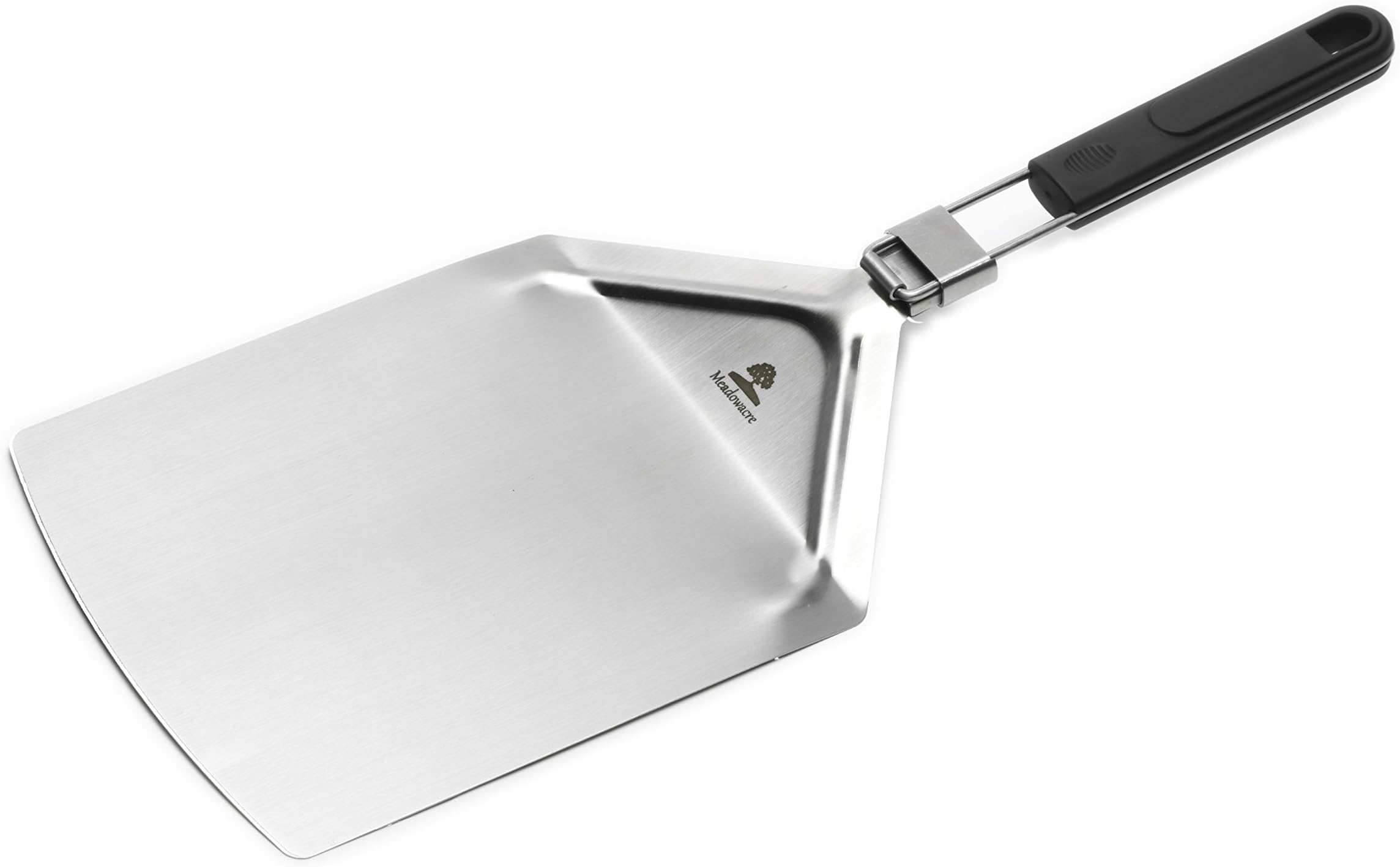 Pizza Peel/Paddle with Folding Handle 24x36.5cm (9"x14") - 57cm (22") Overall by Meadowacre, Perfect for Bread and Pizza, Easily Stored