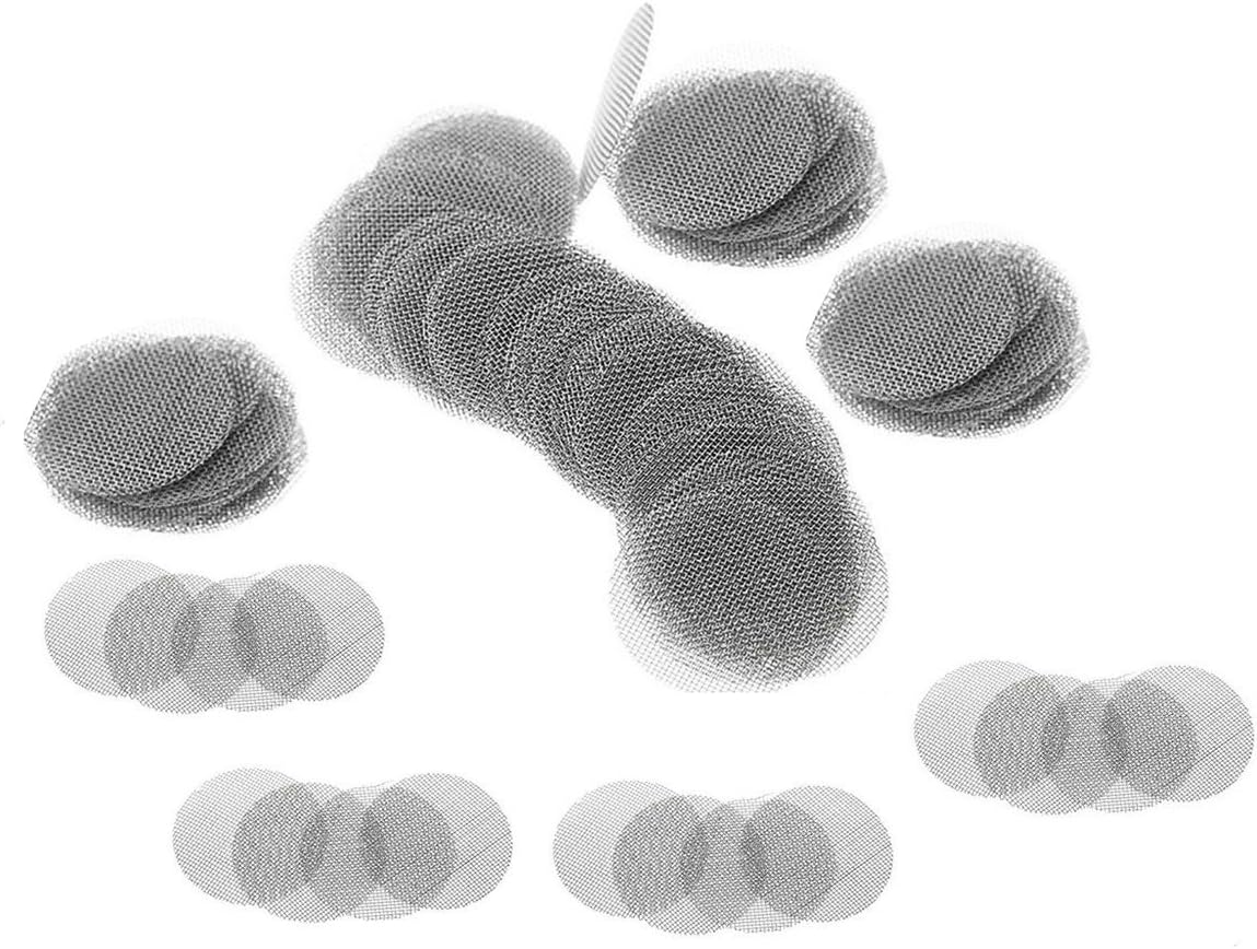 Haobase 200Pcs Stainless Steel Screens For Tobacco Pipes 0.750 (3/4th) Inch Size