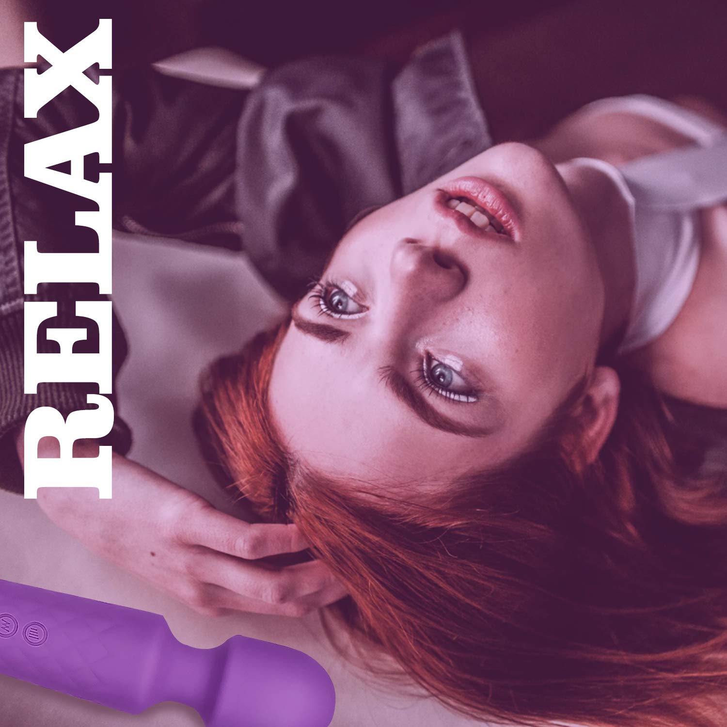 MELO Electric Vibrator Wand Massager, Rechargeable with 28 Powerful Modes Multi-speed Wand, Wireless Adult Sex Toy, Power Vibrator Wand Massager for Couple Women