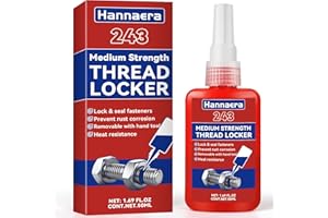 HANNAERA Thread Lock Blue 243, Threadlocker Medium Strength, Lock Tight and Seal Metal Nuts, Bolts & Fasteners, All-Purpose, Anaerobic (1.69Fl oz/50ml)