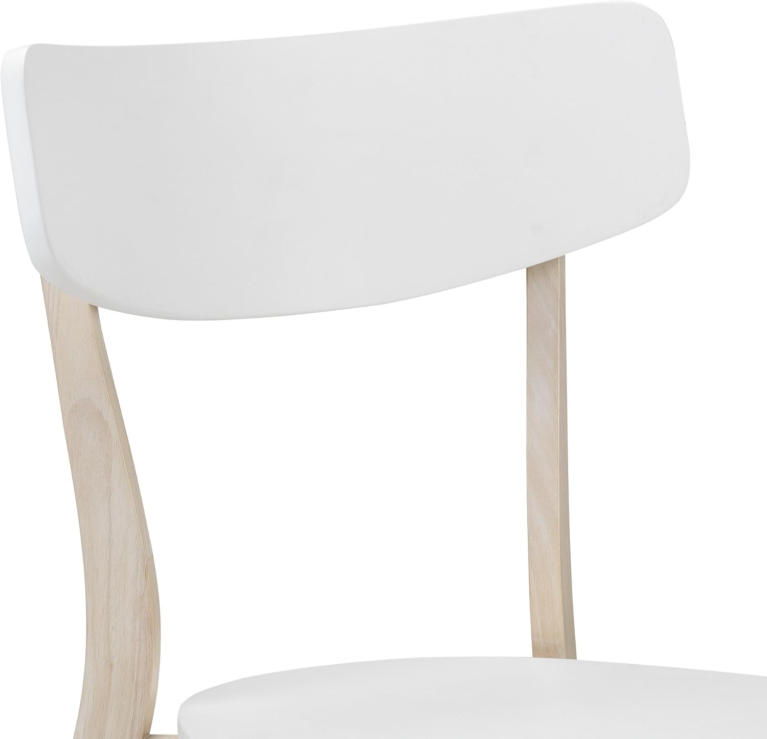 Julian Bowen Wood Casa Dining Chairs Set of 4, White/Limed Oak, Height: 80, Width: 50, Depth: 50cm - Image 4