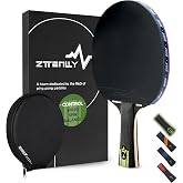 ZTTENLLY Ping Pong Paddle with Carbon Technology | Performance-Series,7-ply Finest Blade, Expert Speed/Edge/Balance, Thicker Protector Case | Table Tennis Racket for Professional