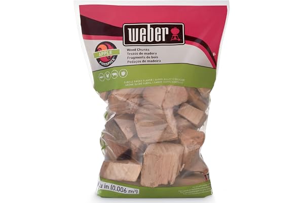 Weber 17139 Apple Wood Chunks, 350 cu. in. (0.006 Cubic Meter)