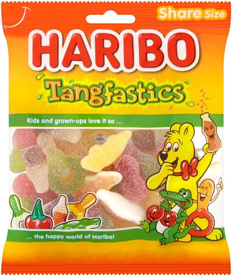 Haribo Tangfastics, Bulk Sour Sweets, 140g, Pack of 12 (1.7kg) Amazon