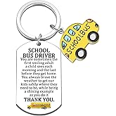 Uerifr Bus Driver Appreciation Gifts For Men Funny School Bus Driver Gifts Thank You Gift Personalized Birthday Thanksgiving Day Keychain Small Gift For Him