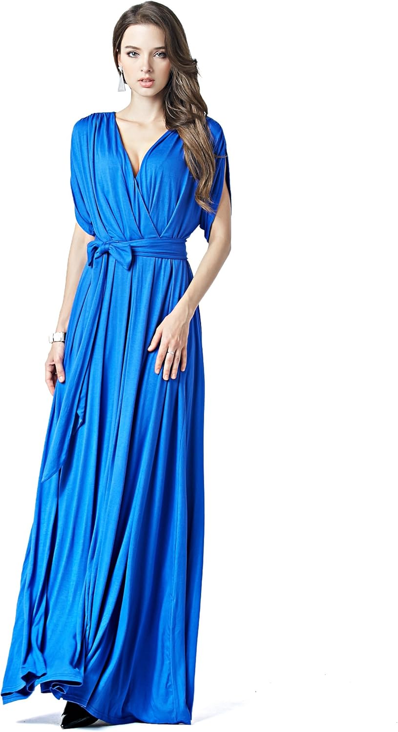 dolman sleeve evening gown