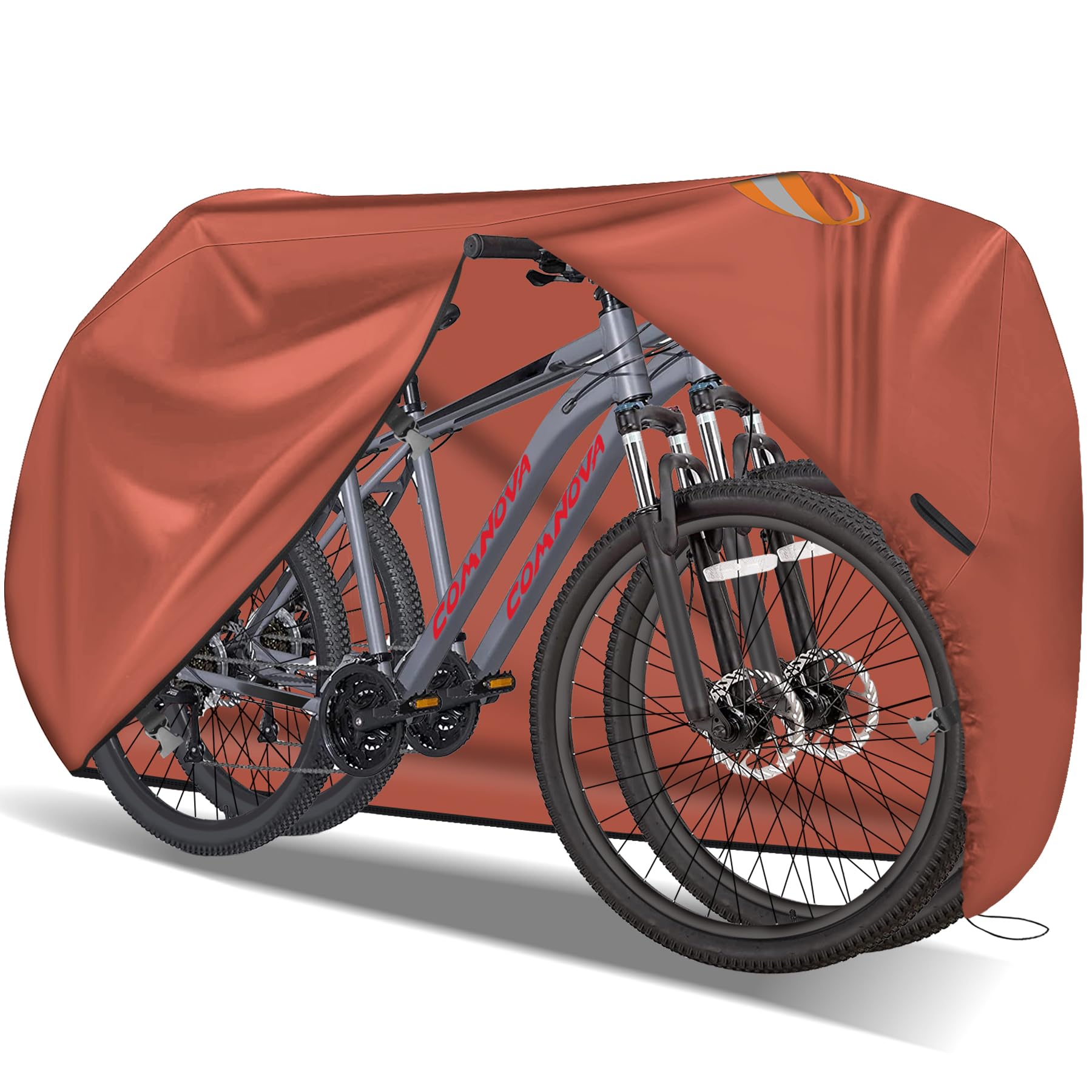 Photo 1 of **MAJOR DAMAGE**
Comnova Bike Cover for 2 Bikes - Outdoor Bike Covers for Stationary 2 Bikes Waterproof & Heavy Duty, 600D Bicycle Covers for 2 eBike, Mountain Bike, Road Bike, Hybrid Bike, Beach Cruiser Bike Storage
