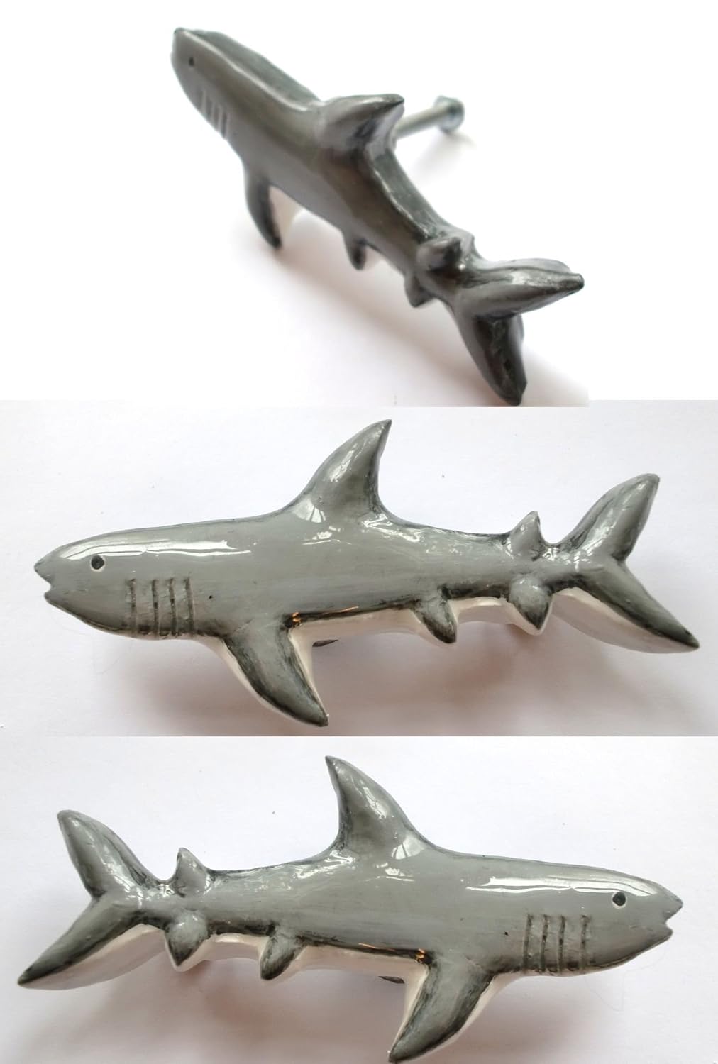 Amazon Com Shark Fish Cabinet Drawer Knobs Pulls Handmade
