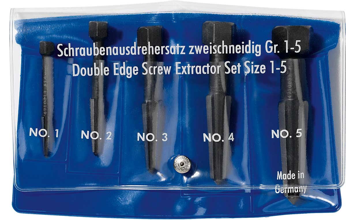 Rennsteig 4719003 Dual Edge Screw Extractor Set (5 Pieces)