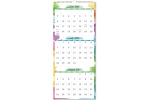 POLUMA 2024-2025 Calendar - 3 Month Wall Calendar 2024-2025 Display (Folded in a Month), May 2024 - Jun 2025, 11" x 26", Vertical Calendar with Thick Paper, 2024-2025 Wall Calendar Perfect for Organizing & Planning