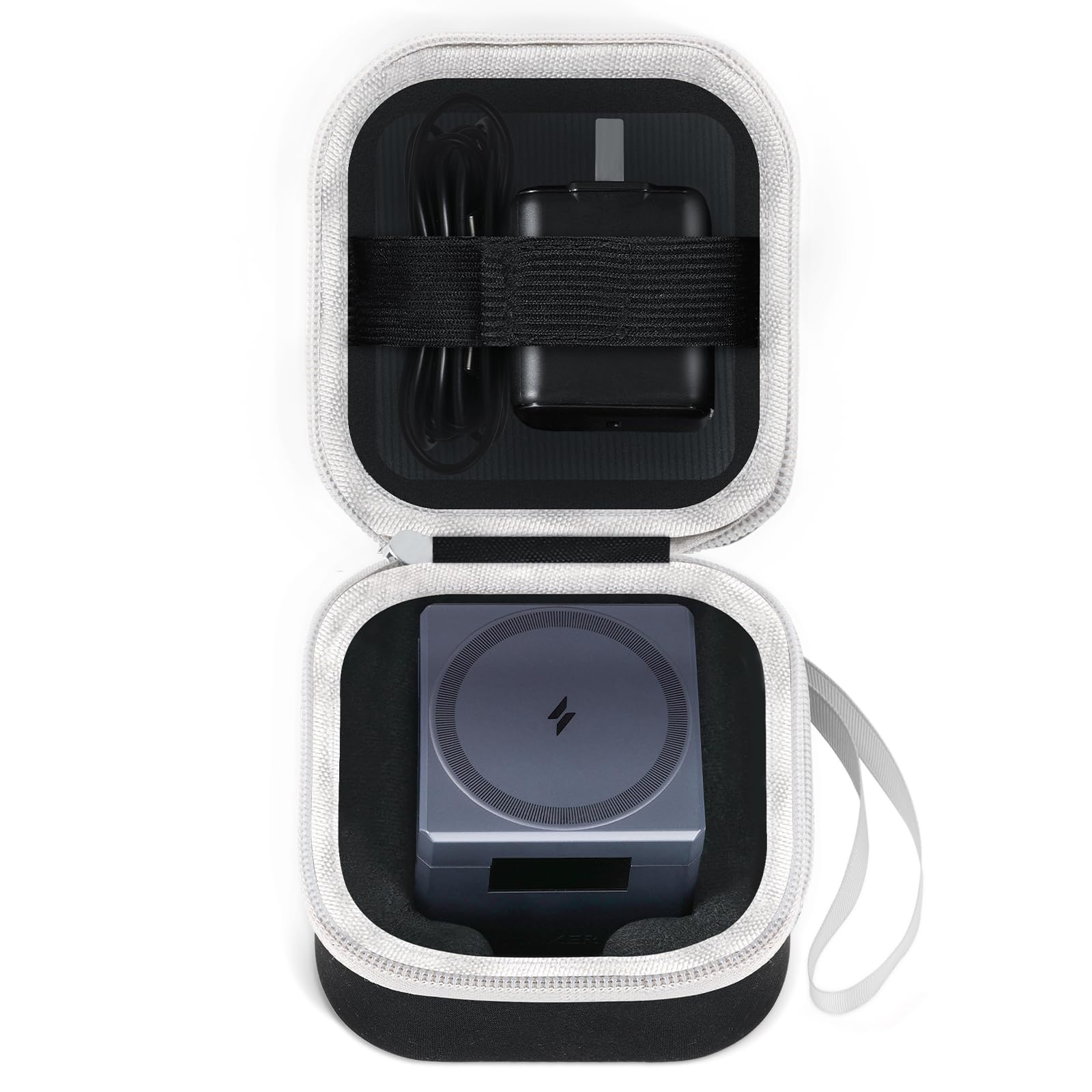 Photo 1 of Roseliya Case Compatible with Anker 3-in-1 Cube MagSafe Charger 15W Max Fast Charging Stand, Power Station Storage Holder for USB-C Cable (Box Only) Black