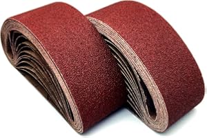 SHUTTLE GENIUS 3 x 18 Inch Sanding Belts | 60 Grit Aluminum Oxide Sanding Belt | Premium Abrasive Paper for Portable Belt Sander 3x18, 24 Pack (3x18in,60 Grit)