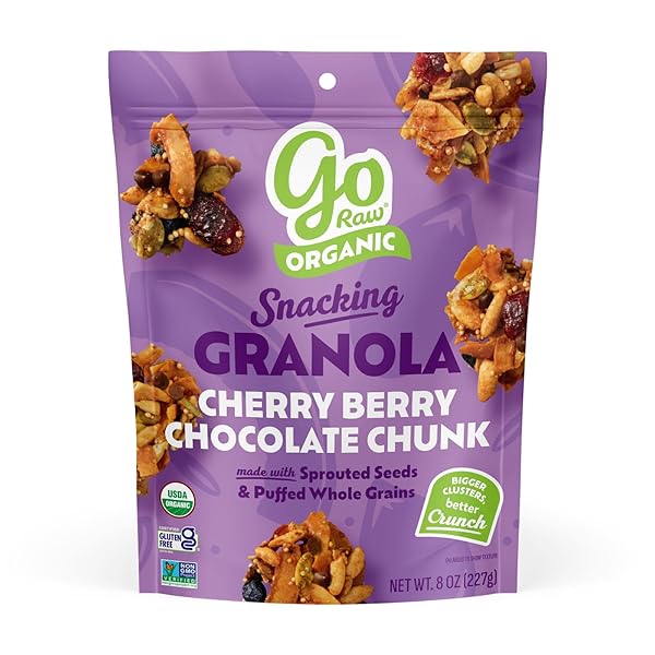 GO RAW CHERRY BERRY CHOCOLATE CHUNK SNACKING GRANOLA,...